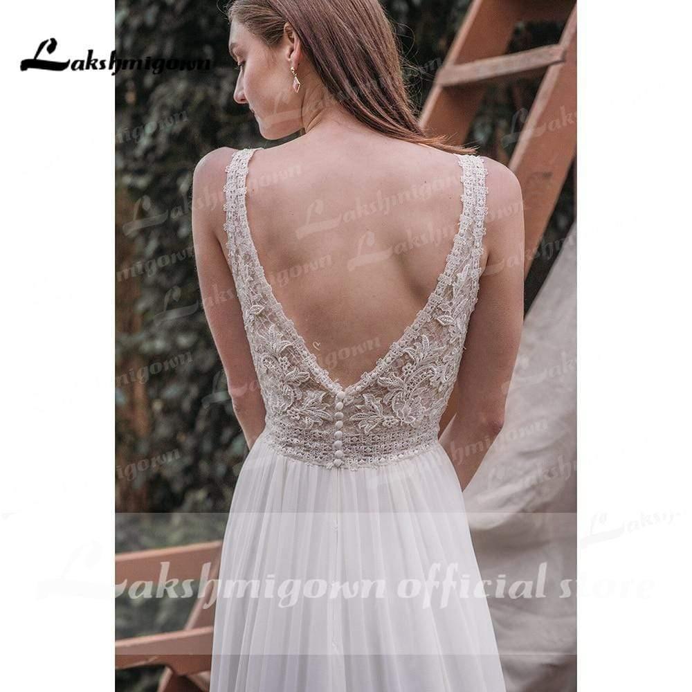 Vestidos de novia de corte A con escote corazón y espalda descubierta de NumberSea