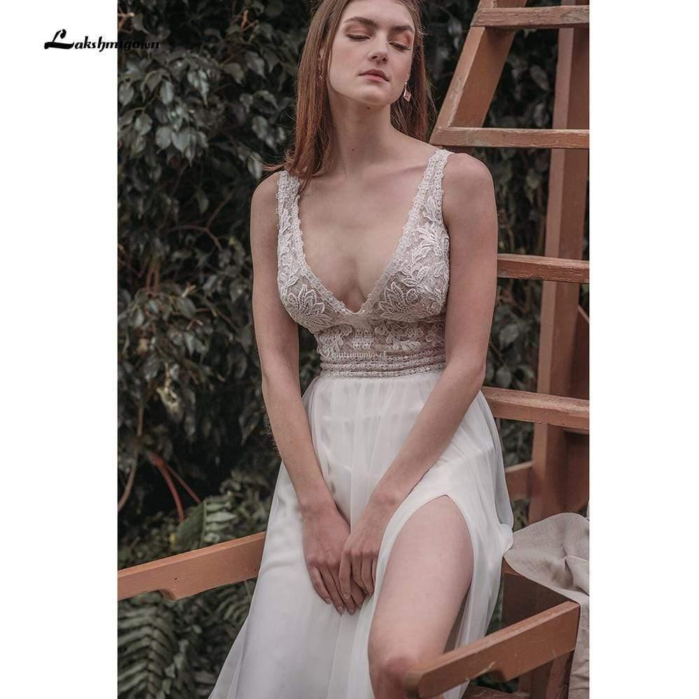 Vestidos de novia de corte A con escote corazón y espalda descubierta de NumberSea