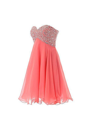 Sweetheart Beaded Prom Gown Short Homecoming Dress