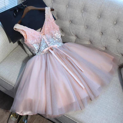 Tulle Homecoming Dress Sexy A-line Short Prom Dress Party Dress