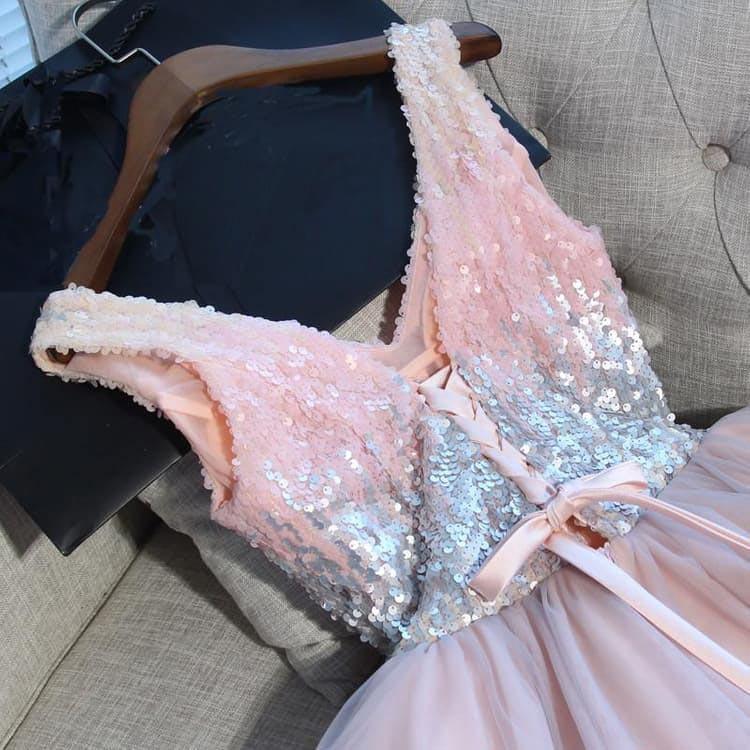 Vestido de fiesta de tul sexy de corte A, corto y elegante.