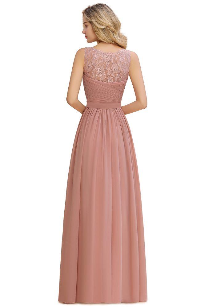 Vestido de dama de honor de gasa con escote en V, volantes, sin mangas, floral, para noche