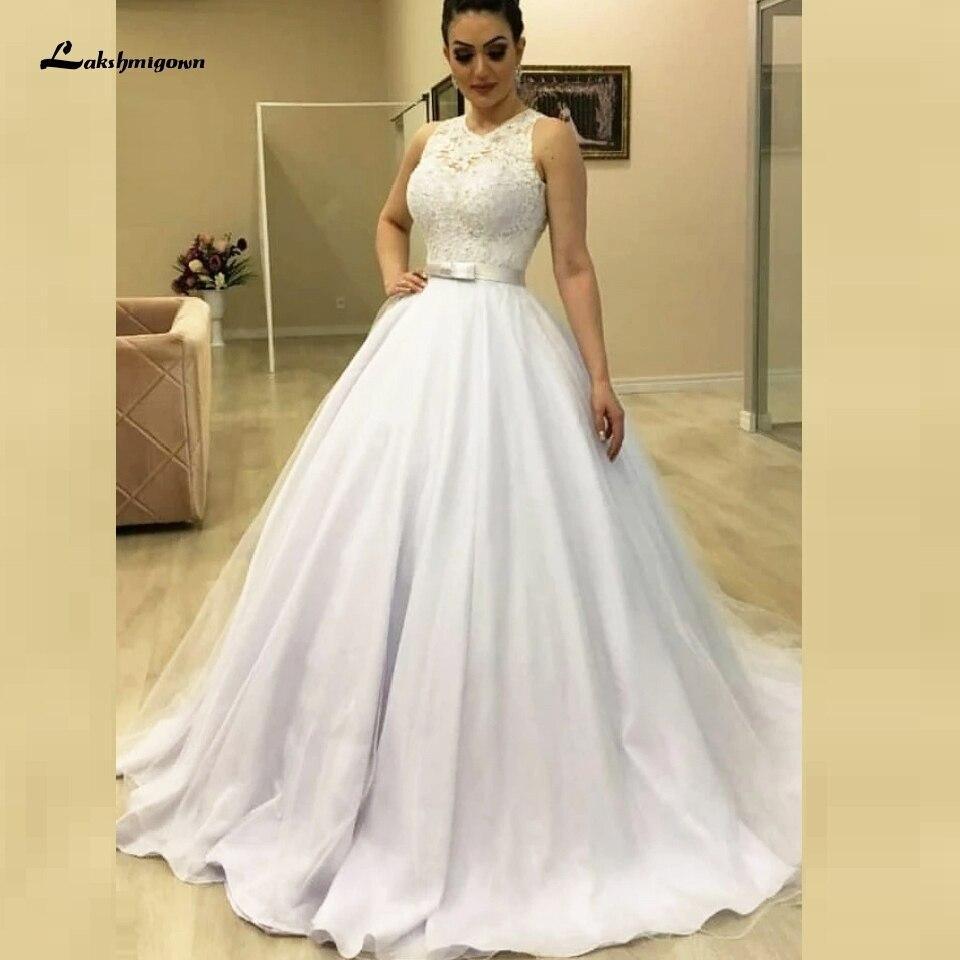 Vestidos de novia sin mangas de encaje vintage NumberSea