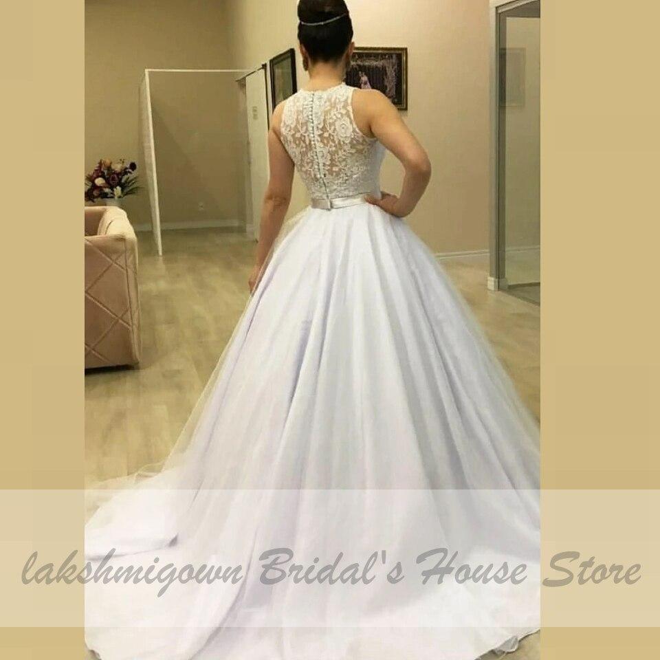 Vestidos de novia sin mangas de encaje vintage NumberSea