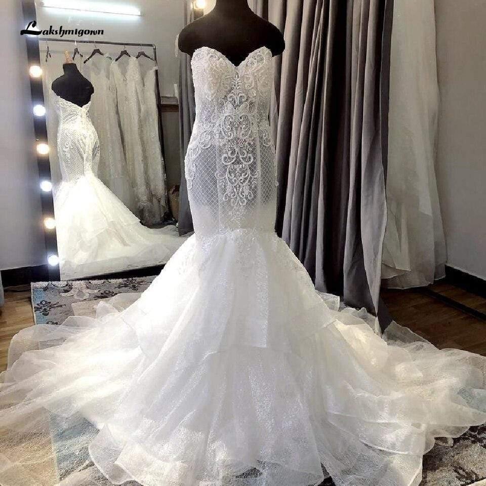 Vestido de novia de dos piezas con encaje vintage y falda desmontable de NumberSea