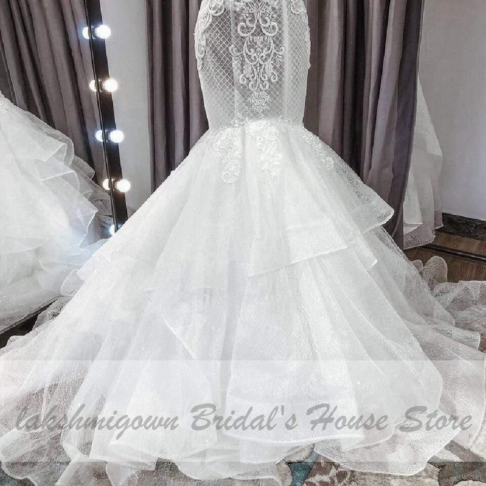 Vestido de novia de dos piezas con encaje vintage y falda desmontable de NumberSea