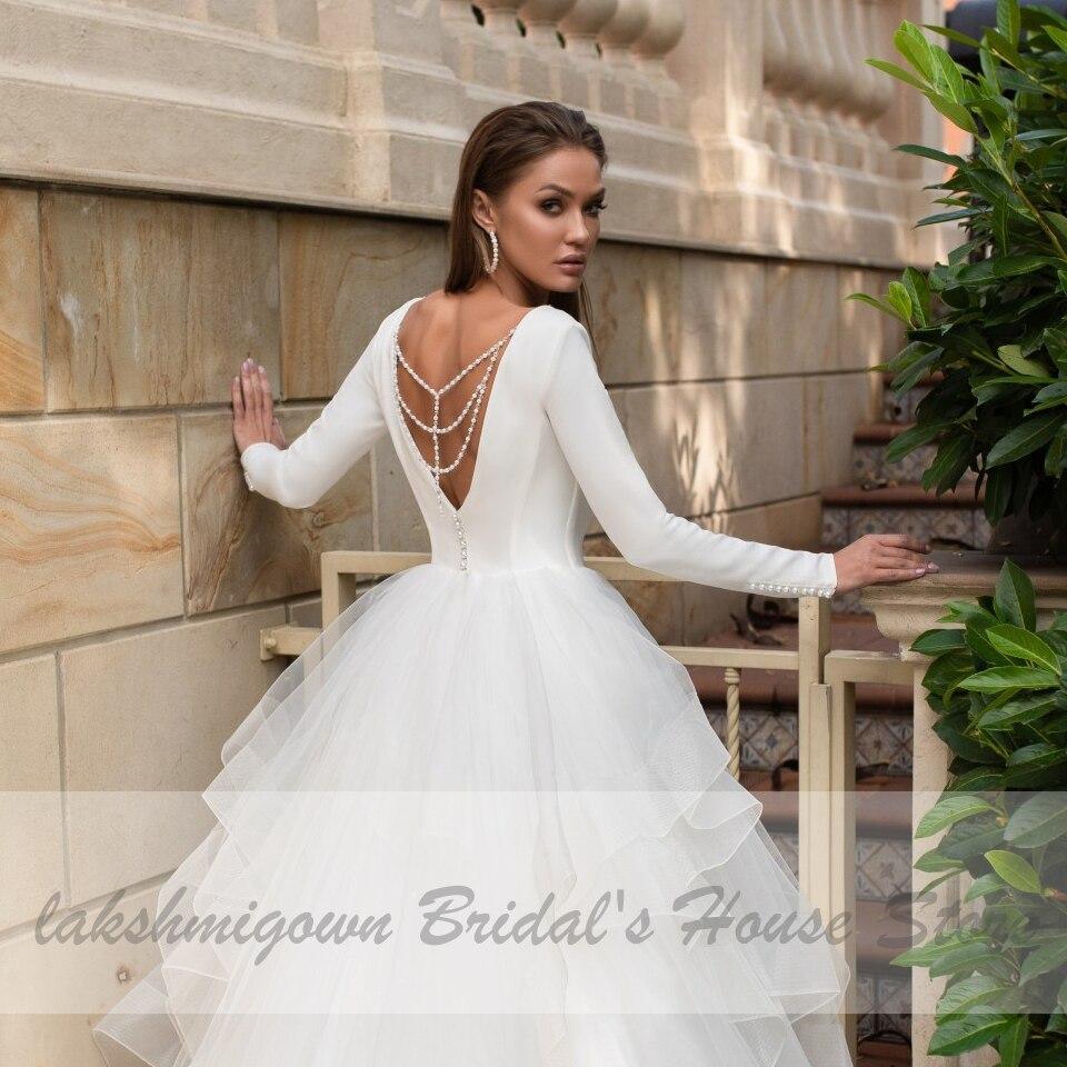 Vestido de novia vintage con volantes y manga larga de NumberSea
