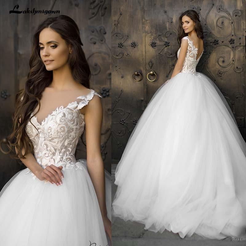 Vestido de novia de encaje estilo pavo vintage de NumberSea, talla grande