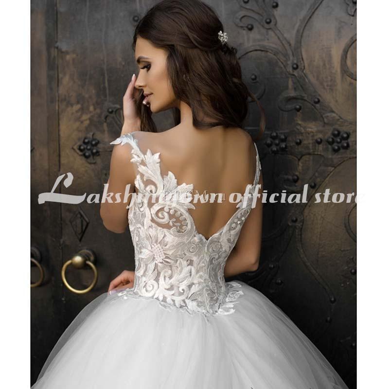 Vestido de novia de encaje estilo pavo vintage de NumberSea, talla grande