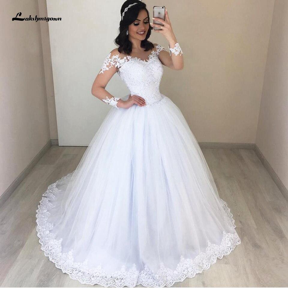 Vestido de novia vintage blanco de NumberSea con mangas largas