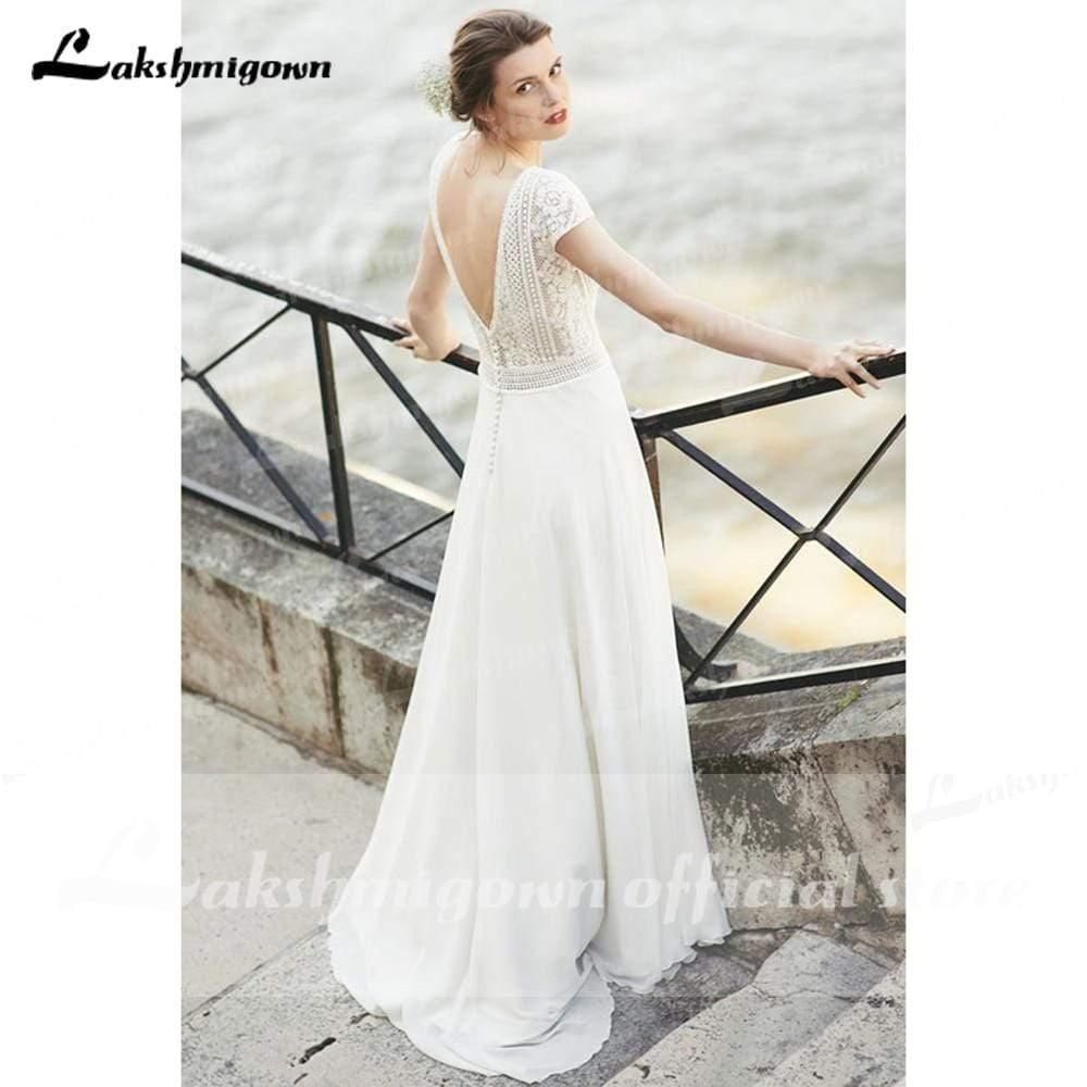 NumberSea Hochzeitskleid im neuen Stil, rückenfrei, sexy Brautkleid