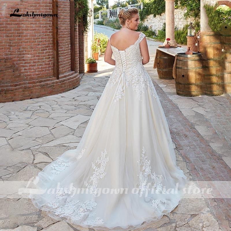 Vestido de novia NumberSea con escote en V sexy de manga corta y encaje