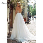 NumberSea Brautkleider Luxus Top Pailletten Rückenfrei