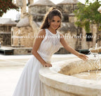 NumberSea Wedding Dresses Sleeveless Sexy Backless Plus Size Beach Bridal Gown