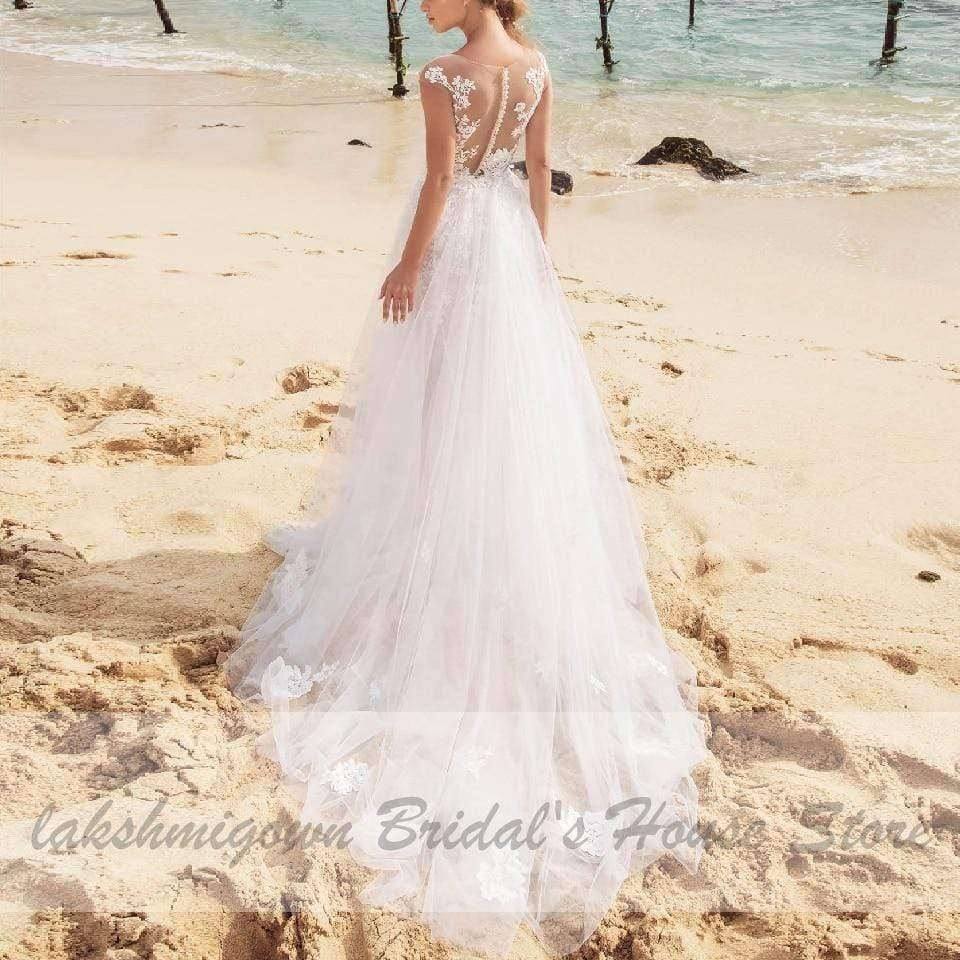 Vestido de novia de sirena con falda desmontable de NumberSea para mujer