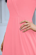 Women's thin strap off the shoulder bridesmaid mopping the floor evening dress 28093-numbersea