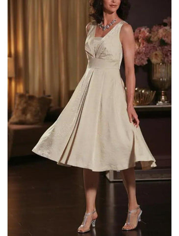 Vestido de dos piezas de corte A para madre de la novia, talla grande, elegante, informal, de invierno, con mangas 3/4, chaqueta, cuello camisero, largo hasta la rodilla, tafetán, broche de cristal