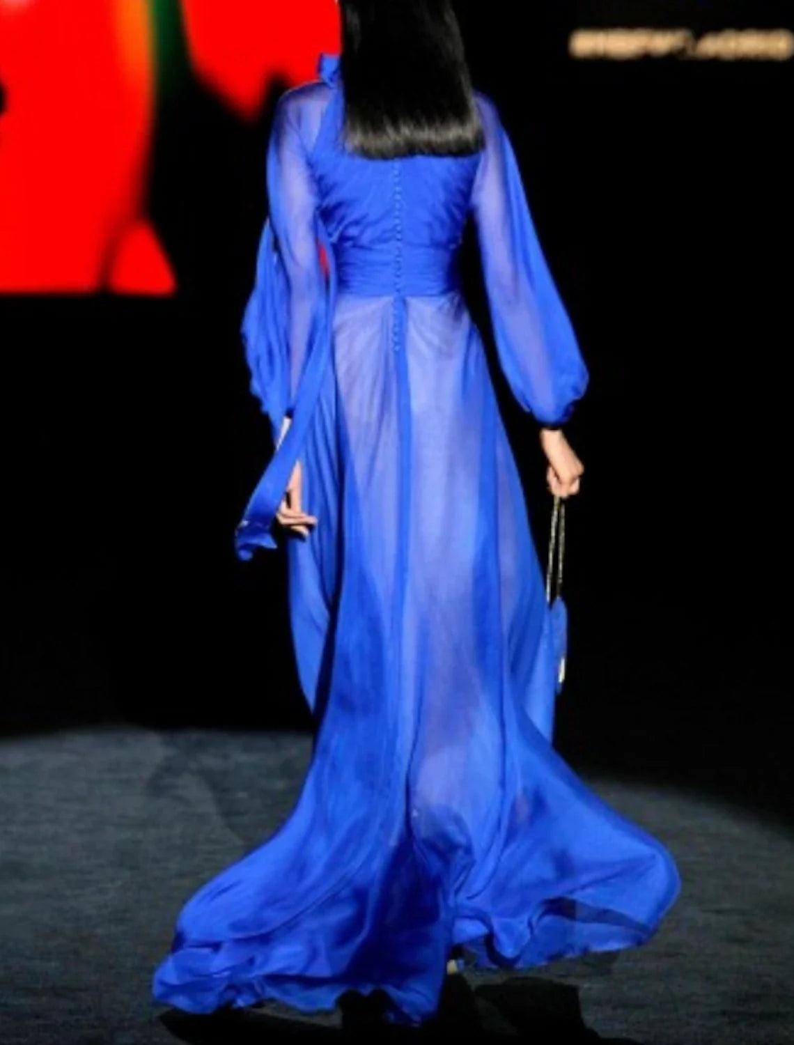 Etui-Linie/Säulenkleid, Maxikleid, elegantes Abendkleid für den Urlaub, hoher Halsausschnitt, 3/4-Ärmel, bodenlang, Chiffon mit Falten